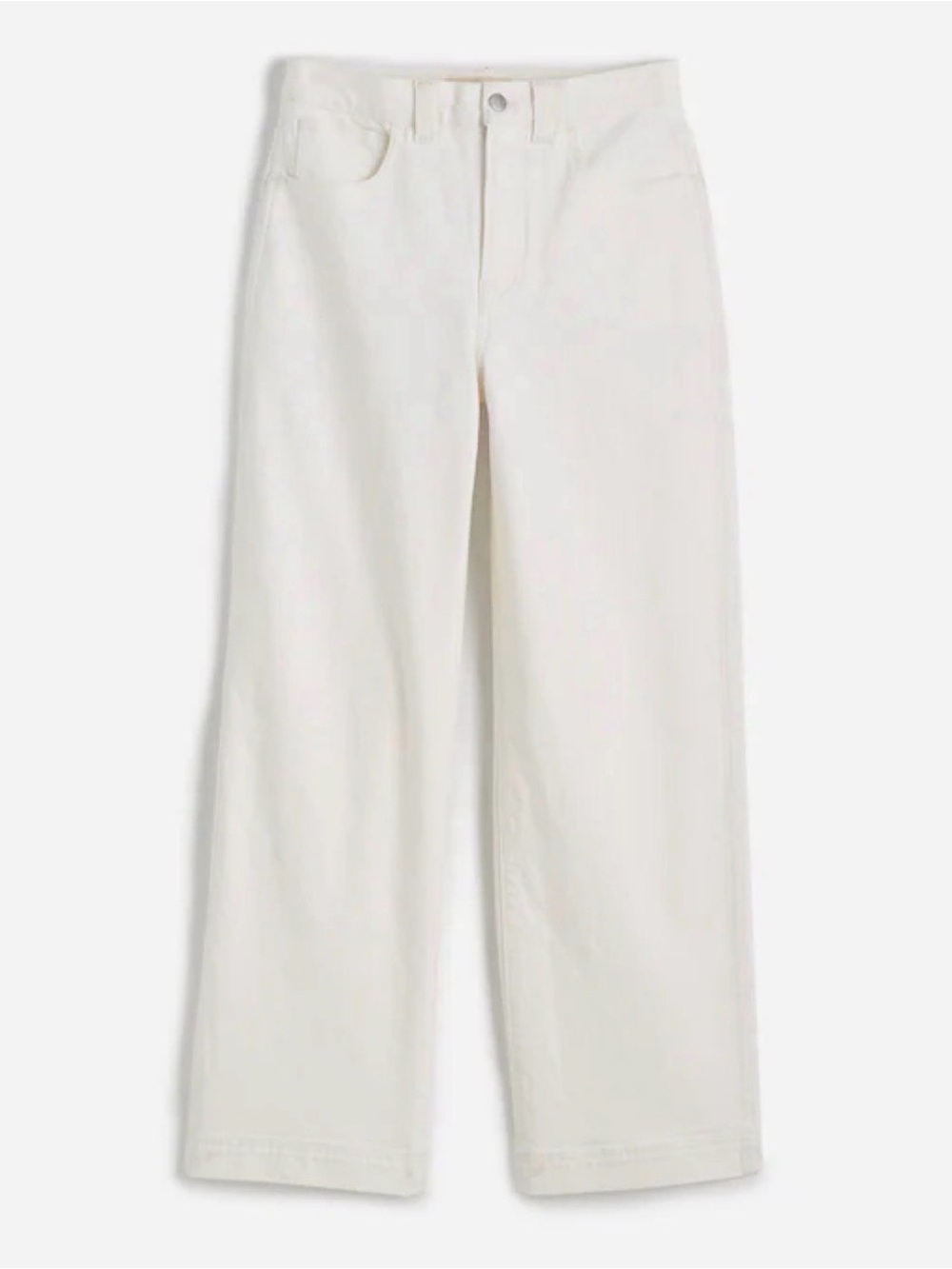 Madewell Plus Perfect Vintage High-Rise Wide-Leg Crop Jeans Tile White Size 14 - Picture 2 of 7